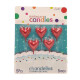 Vela Corazon x5 Und Rojo