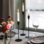 SET 3 CANDELABRO 8x23/28/33CM CON PUNTA NEGRA SET 3 CANDELABRO 8x23/28/33CM CON PUNTA NEGRA