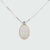 Medalla religiosa Virgen Milagrosa de plata 925 con brillante y virola de oro 18k (incluye cadena) Medalla religiosa Virgen Milagrosa de plata 925 con brillante y virola de oro 18k (incluye cadena)