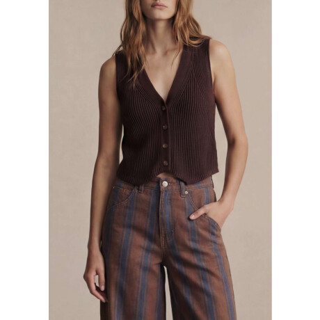 Chaleco Lurex Chocolate