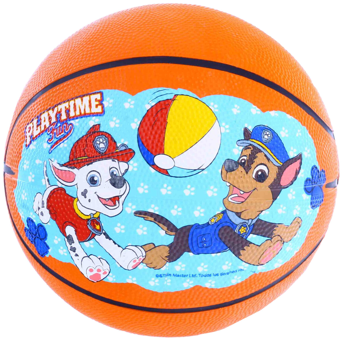 Pelota Basket Paw Patrol Disney - Naranja/Negro 