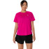 Polo Running Asics Silver SS Top Mujer Pink Rave