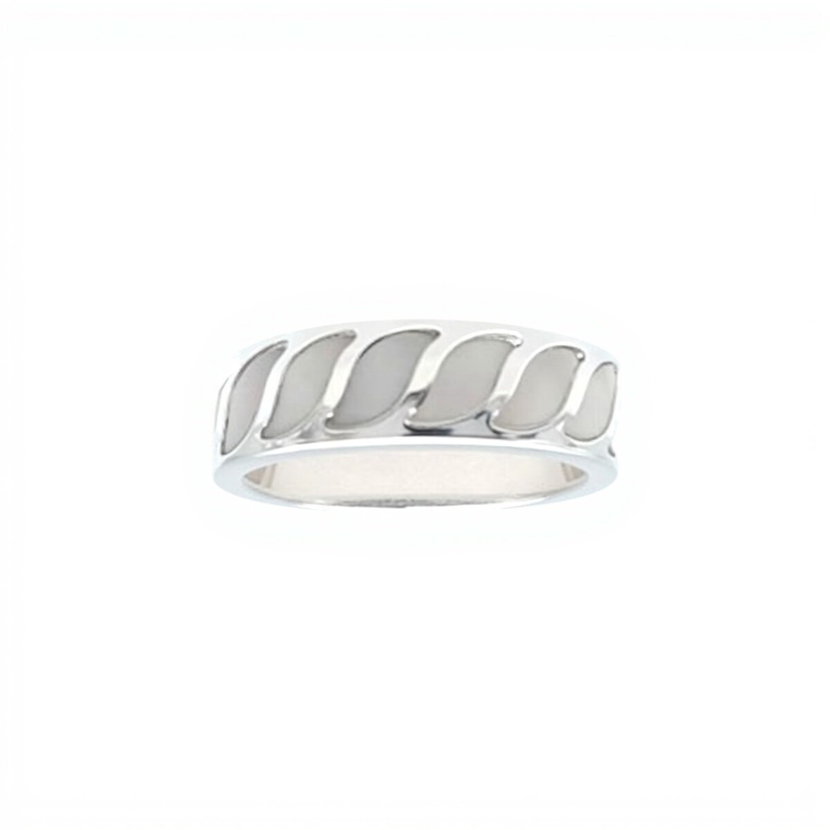 Anillo Hojas-Plata 925-Con Nacar-AN4586 - conpiedra 