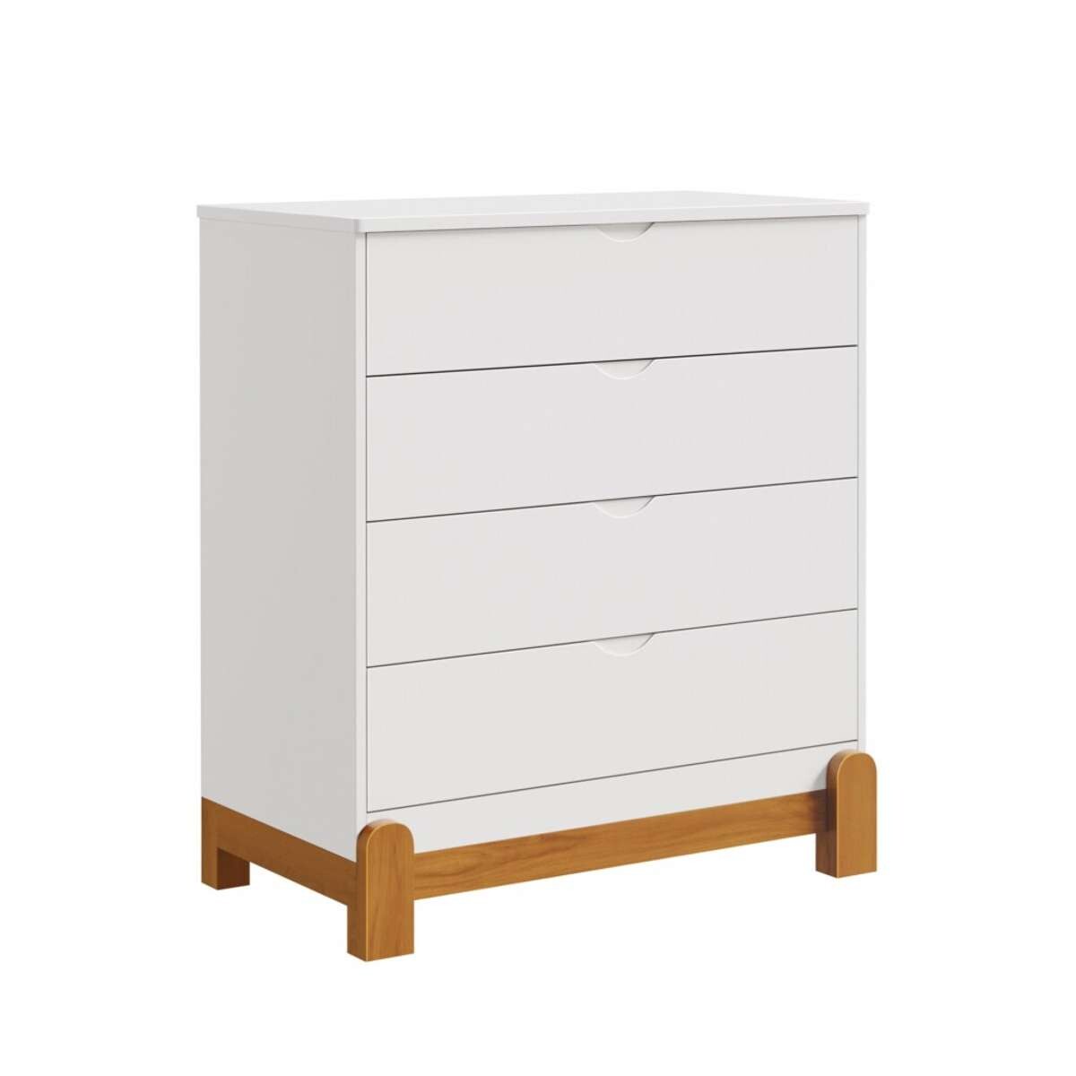 Comoda 4 Cajones Infantil Lotus - Blanco 