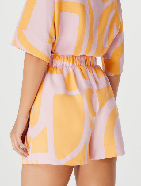 SHORT FEMENINO ESTAMPADO NARANJA