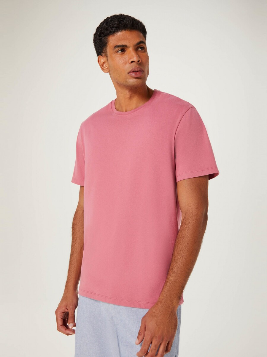 CAMISETA BÁSICA MANGA CORTA - ROSA 