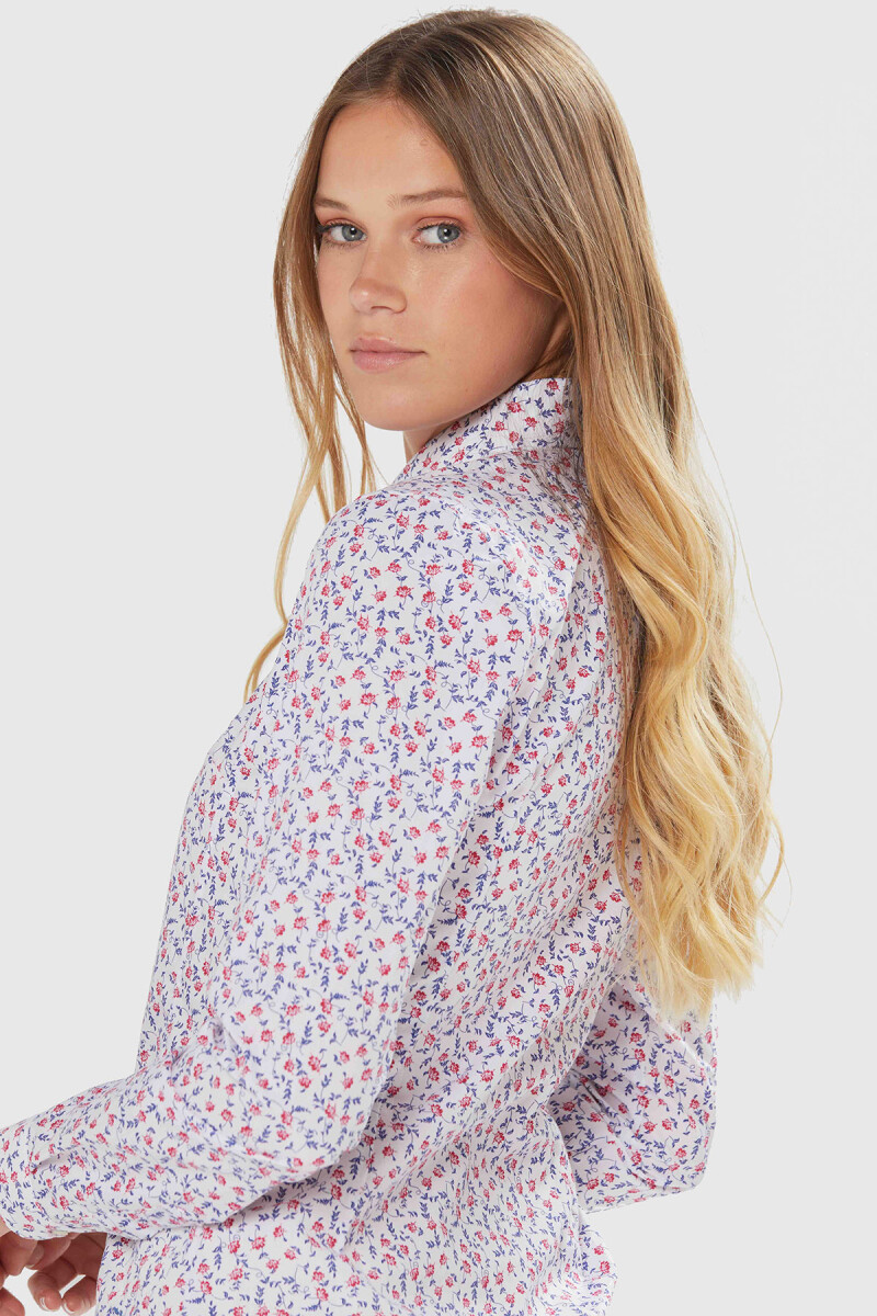 CAMISA ESTAMPADA - Azul 