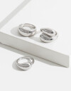 Sets Anillos Metal Set De Anillos Gota Chunky - Plateado Rodio