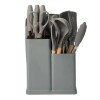 Kit De Menage 19 Utensillos De Cocina+organizador GRIS