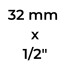 Abrazadera de derivación 32mm x 1/2" Arangul Abrazadera De Derivación 32mm X 1/2" Arangul