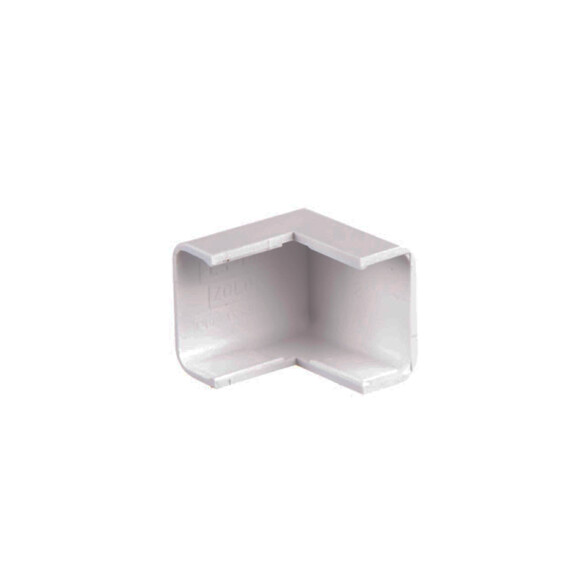 Codo externo blanco para ducto 14x7mm ZO0213