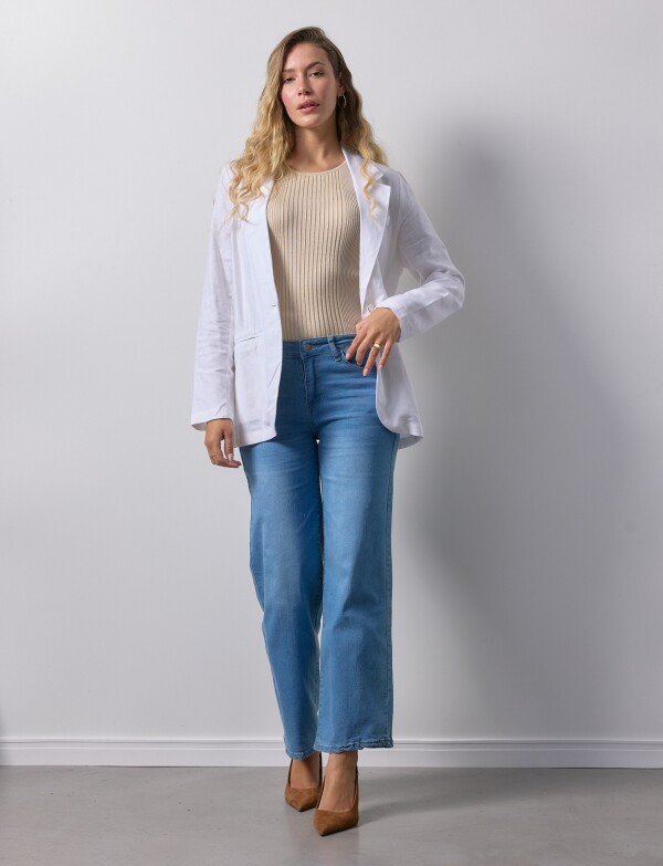 Blazer Lino BLANCO