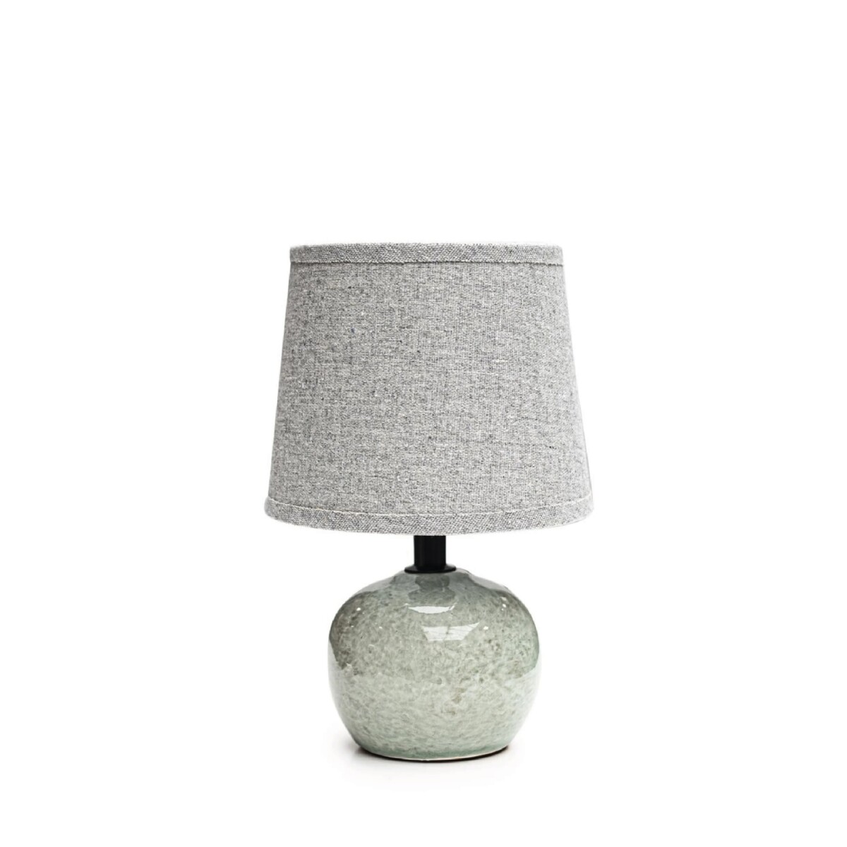 LAMPARA DE MESA BASE PORCELANA 15X15X22CM GRIS 