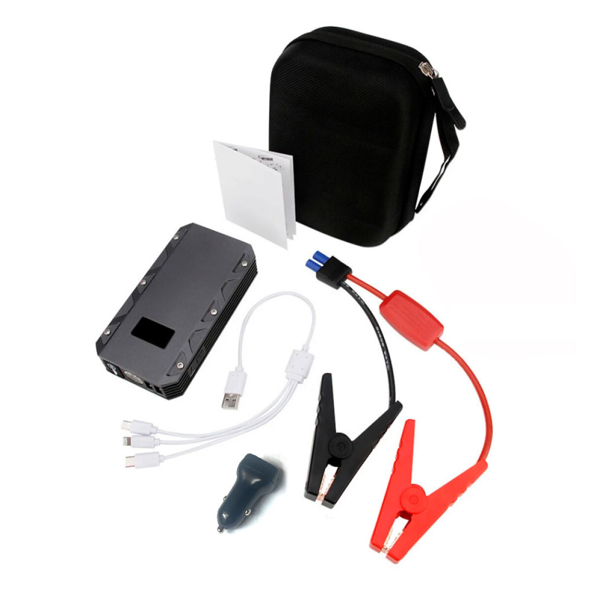 CARGADOR BATERIA - ARRANCADOR AUTOS NAFTA HASTA 1500CC 12.000MAH - 