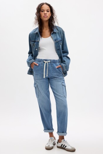 Jean Easy Cargo Mujer Medium Indigo 15