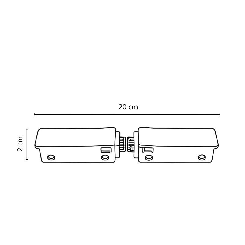 Conector Lineal Magnético G2 para Rieles Conector Lineal Magnético G2 para Rieles Negro