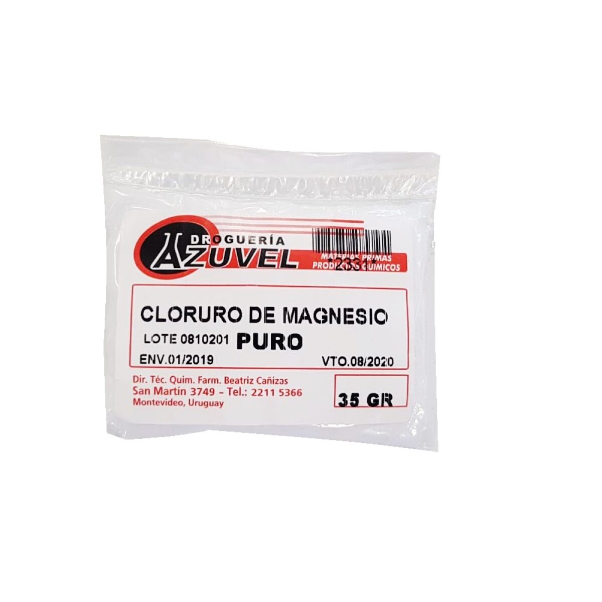 Cloruro De Magnesio Cristal 35 Grs. 
