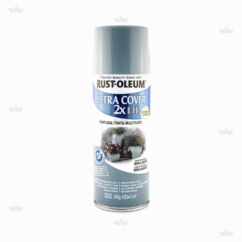 AEROSOL ULTRA COVER 2X GRIS INVIERNO BRILLANTE- 340 GR. N/A