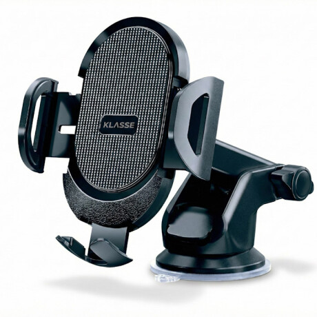 Soporte de celular para auto Klasse | Base de ventosa adherente | Color negro Soporte de celular para auto Klasse | Base de ventosa adherente | Color negro