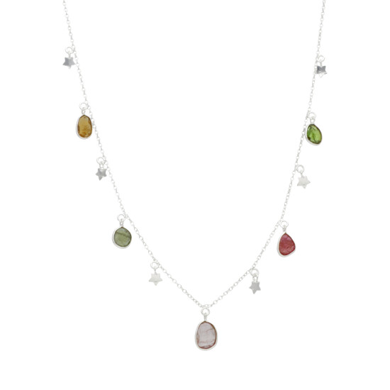 Collar Cadena Karvik Turmalinas Plata 925 0