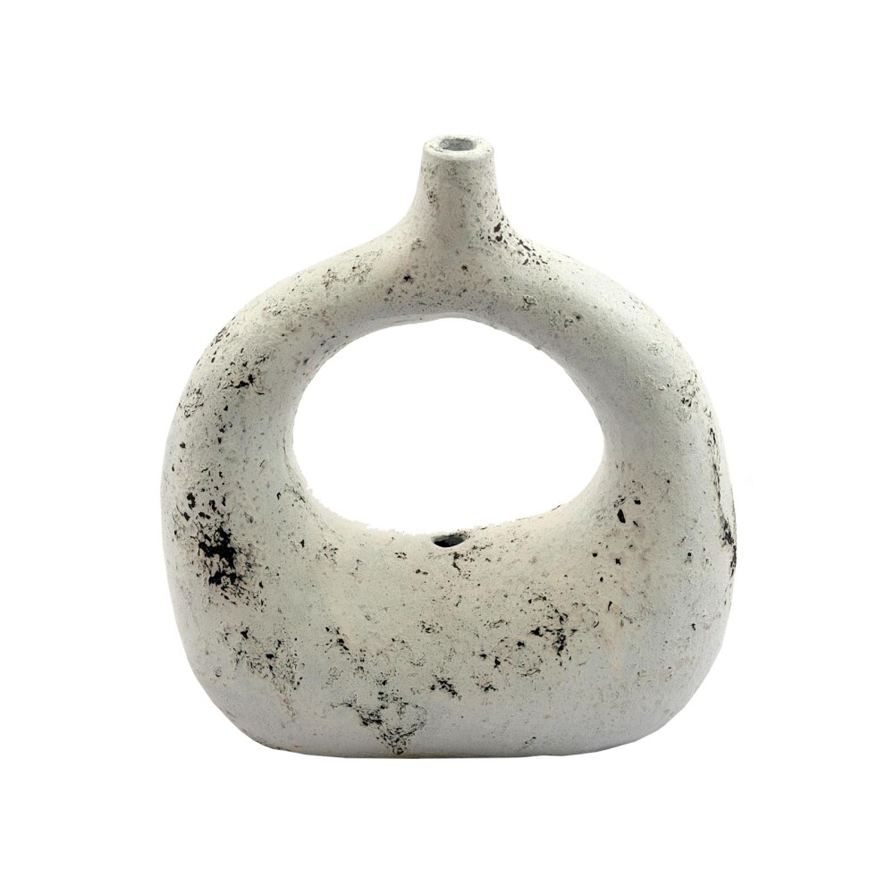 JARRÓN DECORATIVO TERRACOTA BLANCO MILA BLANCO