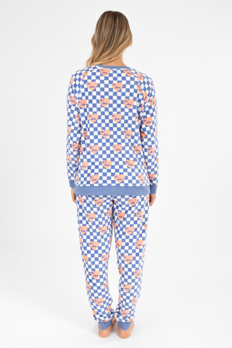 Pijama hi chic allover Celeste