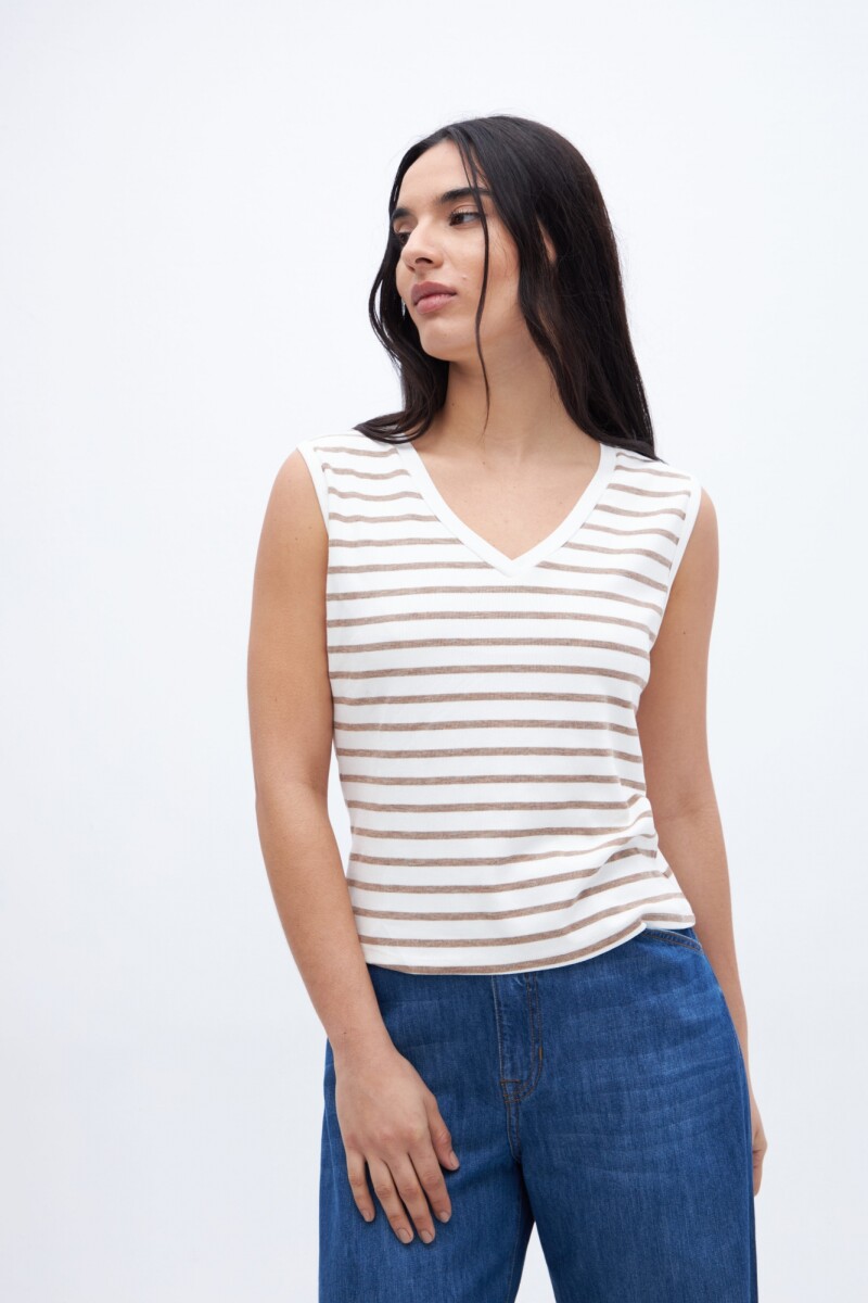 Musculosa Moira - Rayas arena 