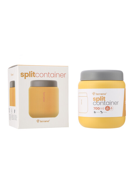 Contenedor Alimentos Tupper Split 700mL. Mostaza