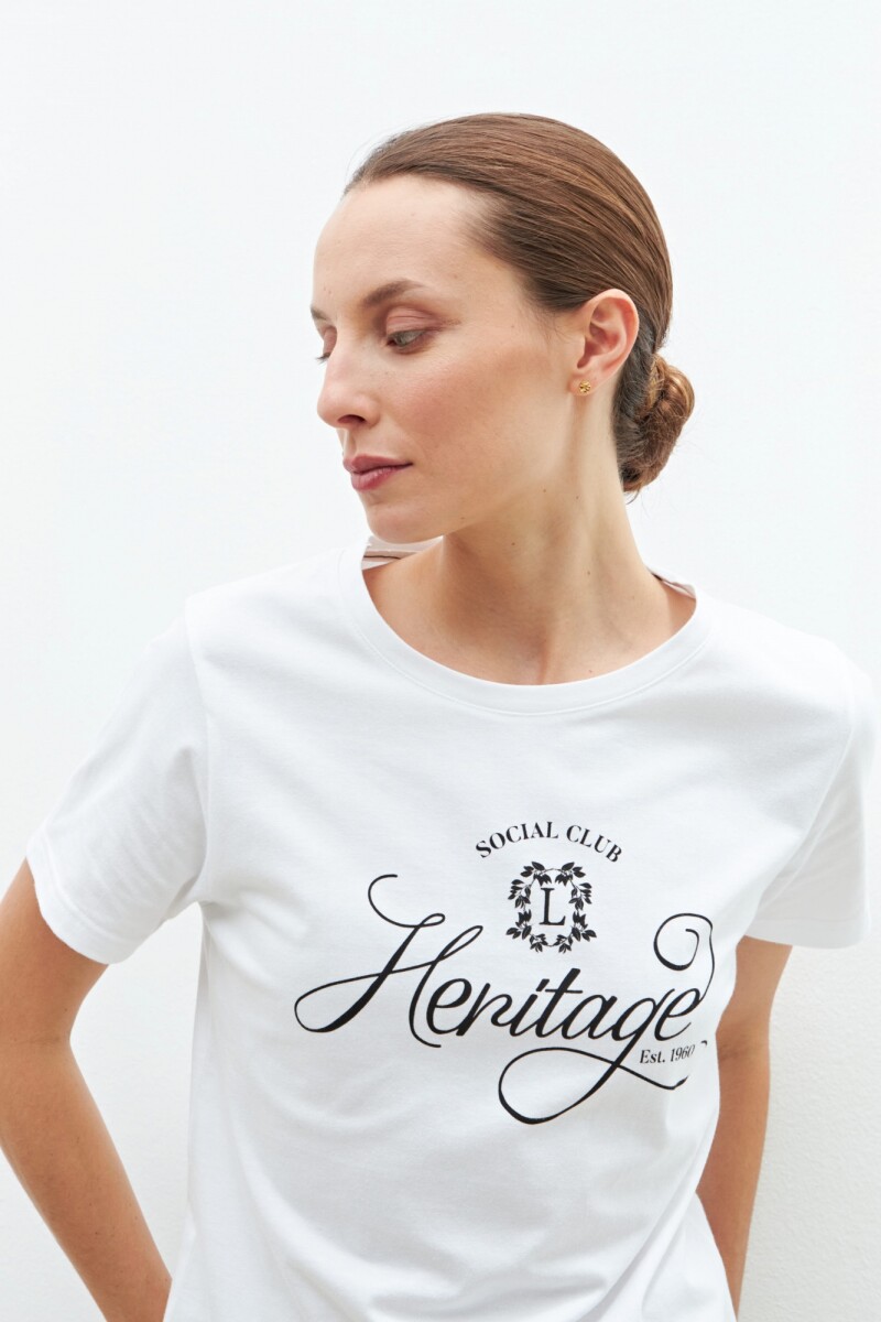 Remera estampa Heritage blanco