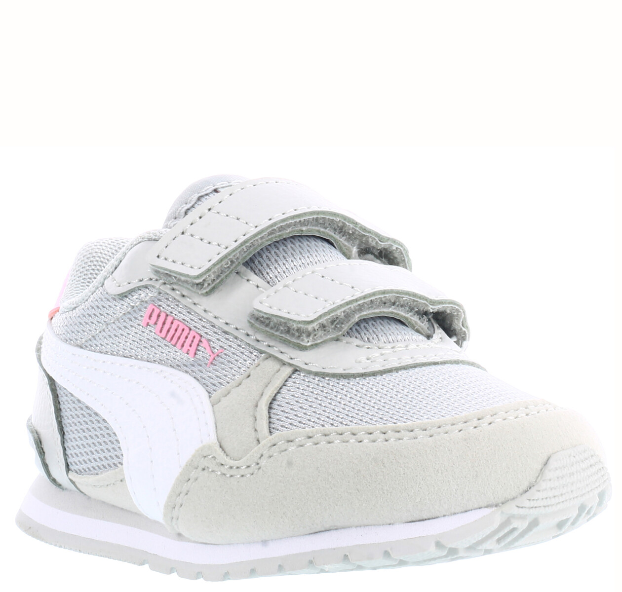 Championes de Niños Puma St Runner V3 Inf - Gris - Blanco - Rosa 