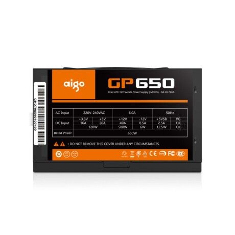 Fuente Aigo GP650 Bronze No Modular 001