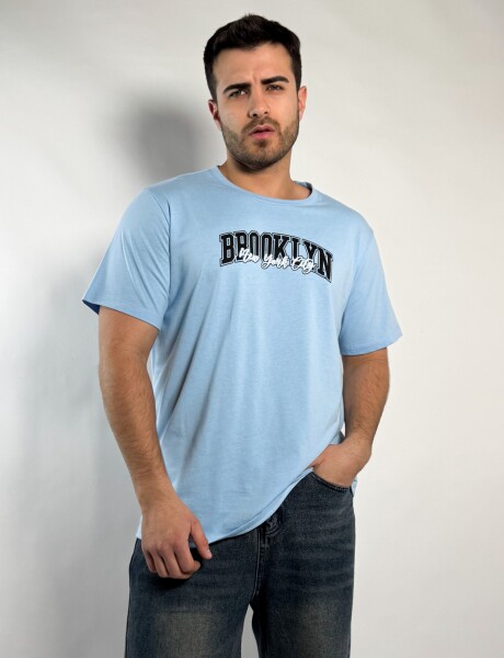 Remera estampada Buley Celeste
