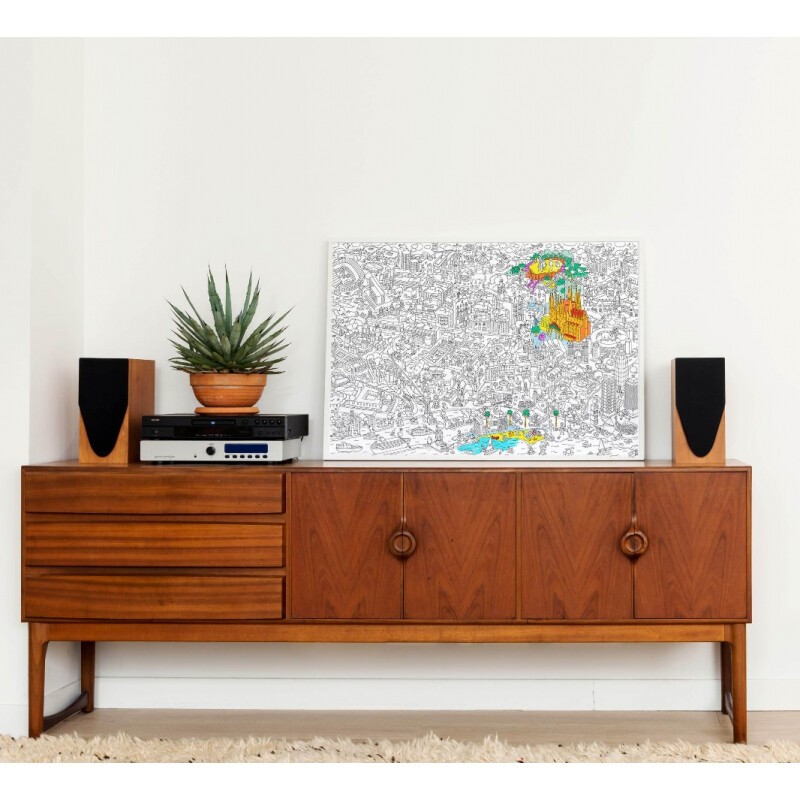 Póster gigante para colorear Barcelon