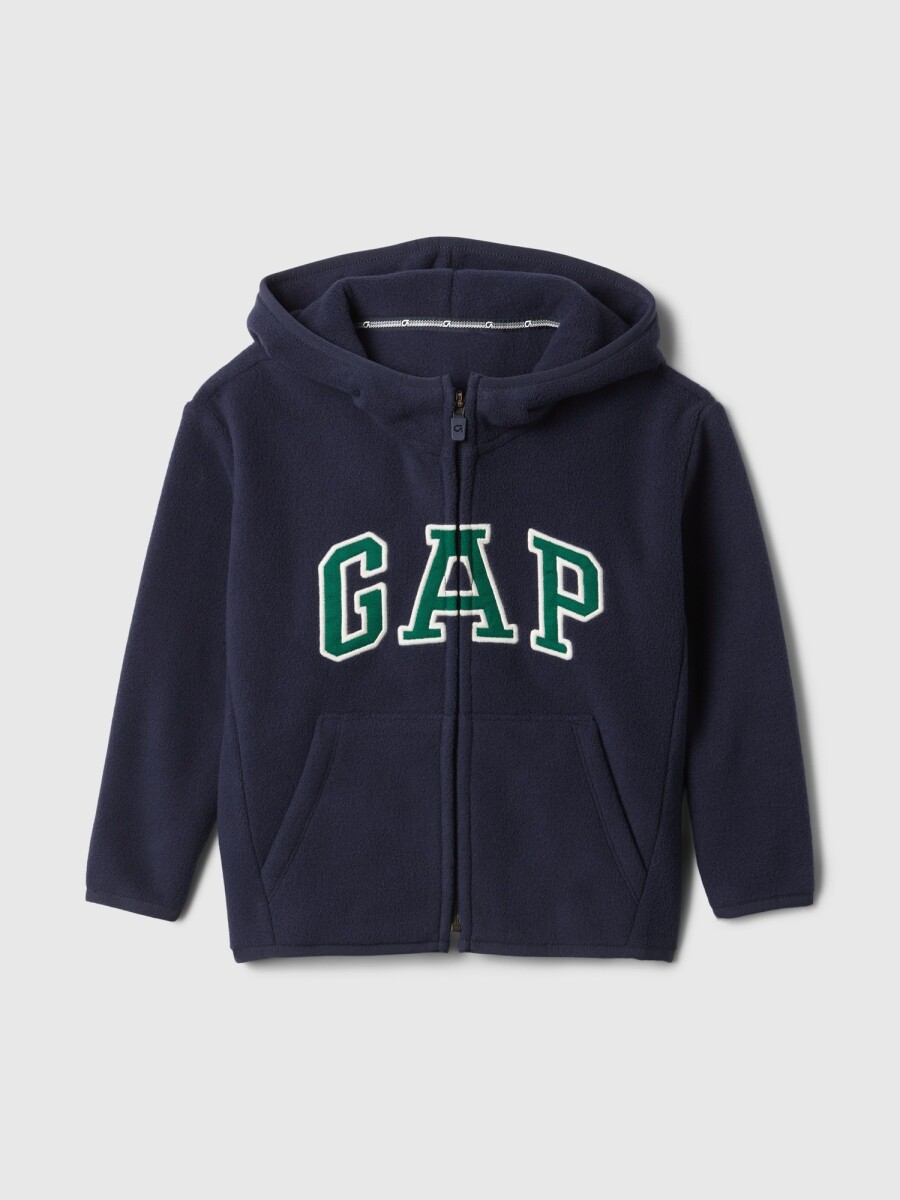 Canguro Polar Con Cierre Logo Gap Toddler Niño - Navy Uniform 