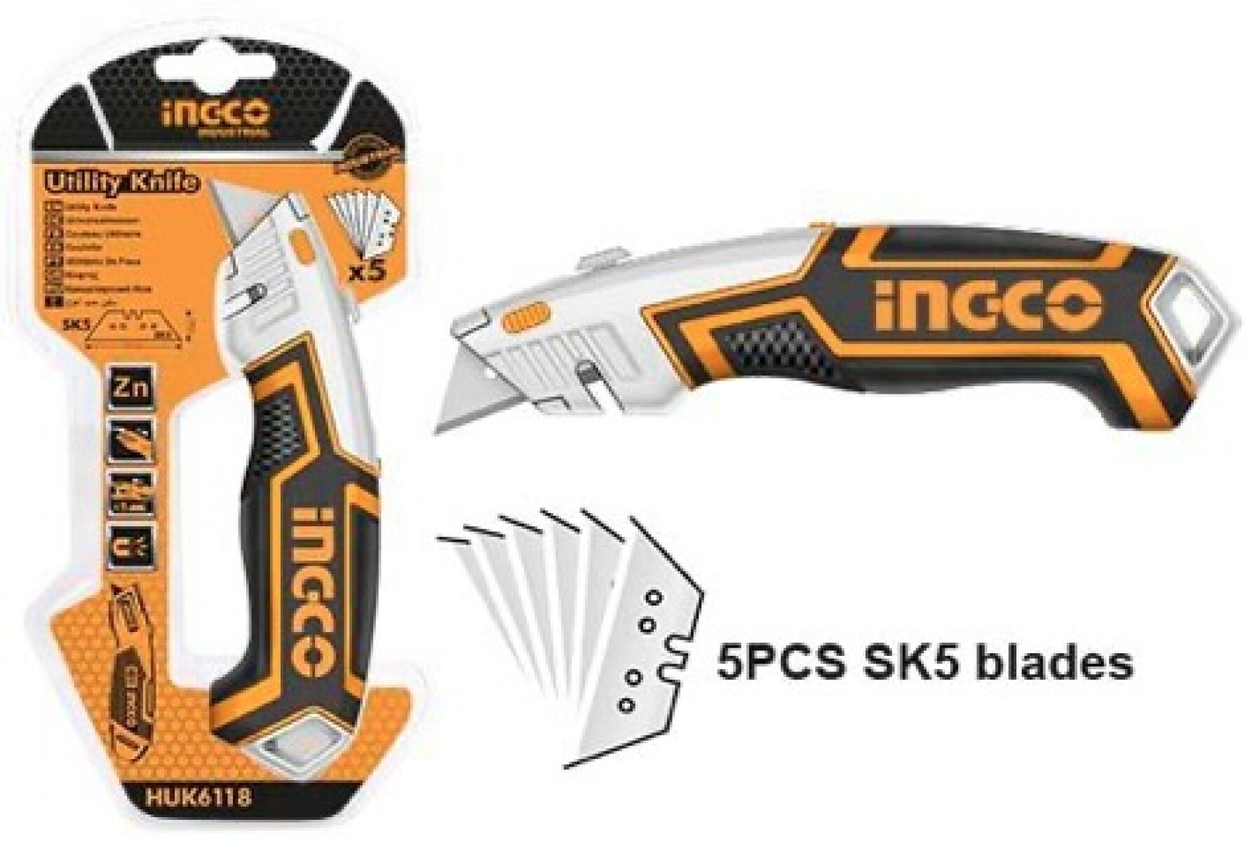 TRINCHETA INGCO HUK6118 C/ 5 REPUESTOS 