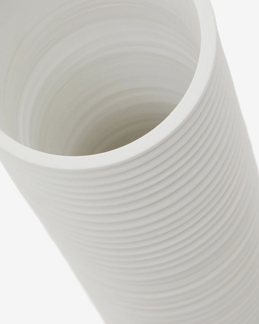 Jarrón Sibone de cerámica blanco 11 cm