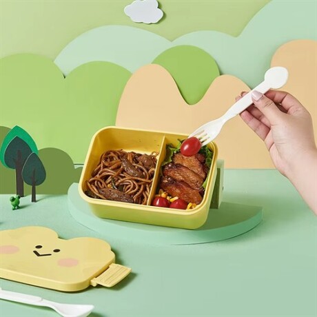 Vianda infantil con divisiones Verde