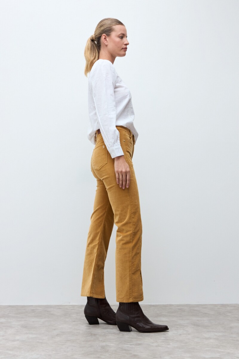 Pantalón Donna de pana ocre