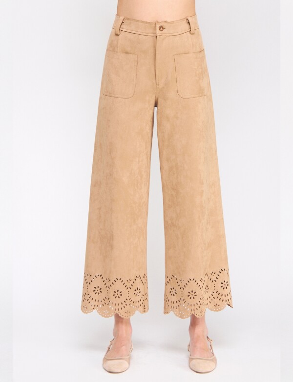Pantalon Suede TOSTADO