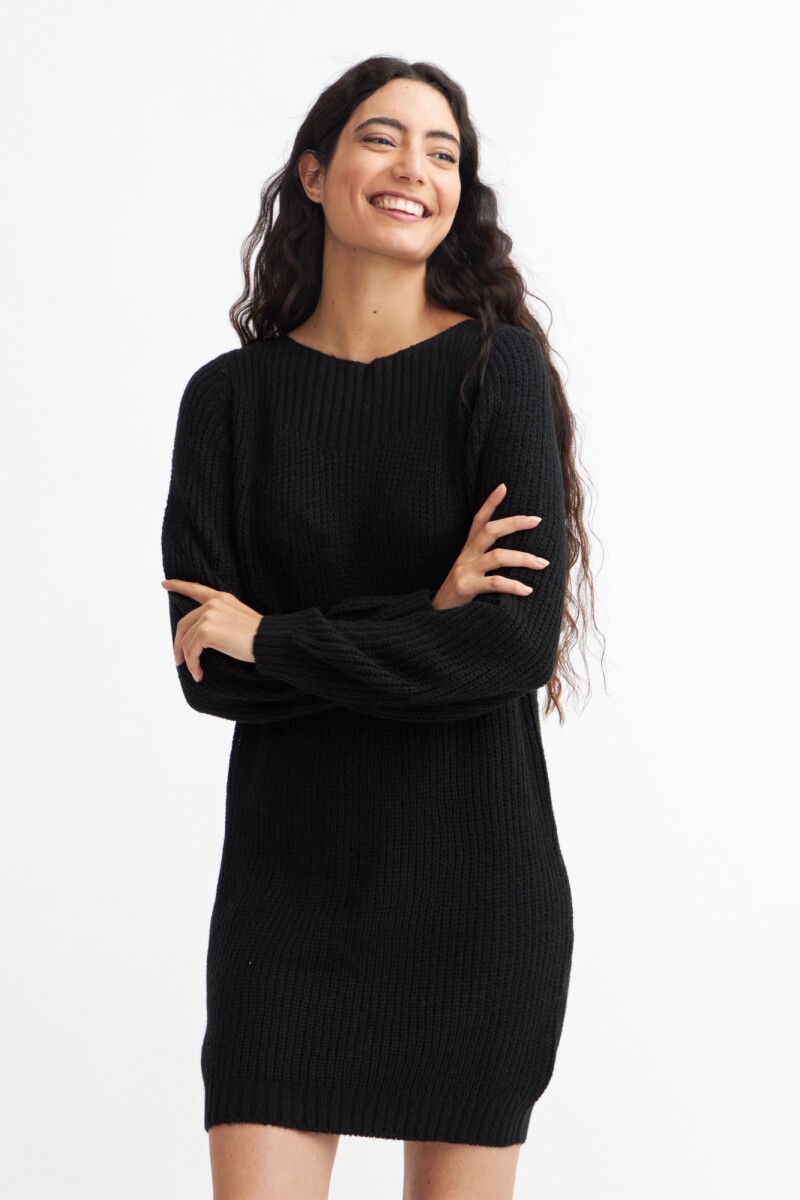 Vestido m/l tejido - Negro 