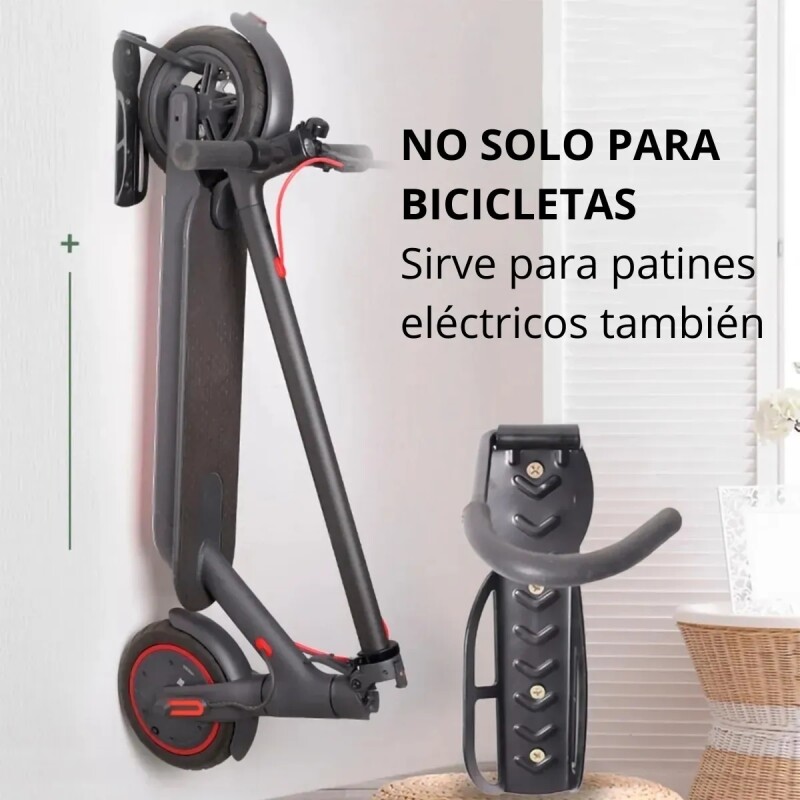 Soporte de pared para colgar bicicleta NEGRO