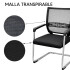 Silla Oficina Escritorio Atencion Mesh Cromada SILLA OFICINA MESH CHAIR BRAZO RECTO