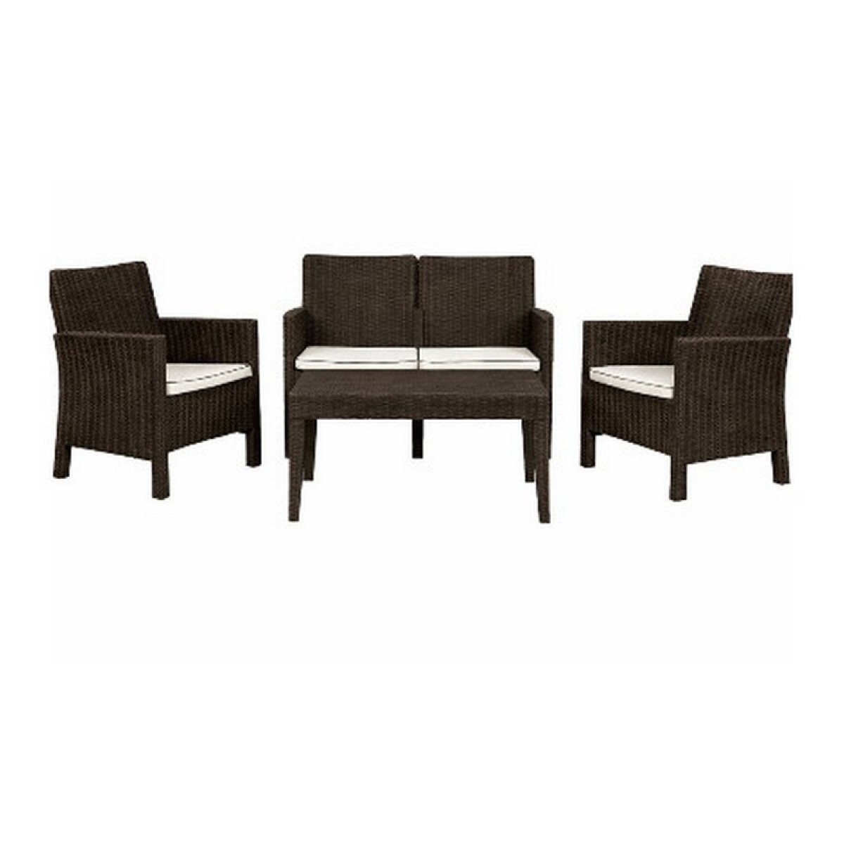 SET 4 PIEZAS EXTERIOR NOVA 2 SEATER LOUNGE BROWN 