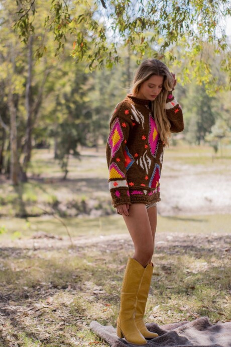 High Heel Boots Crocco Mostaza