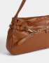 Bandoleras Bandolera Con Arandelas Y Charm - Marron Camel