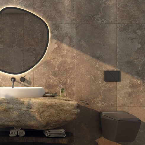 Porcelanato Cafe Semi Lappato De 60X120X1Cm GAMAS DE MARRON