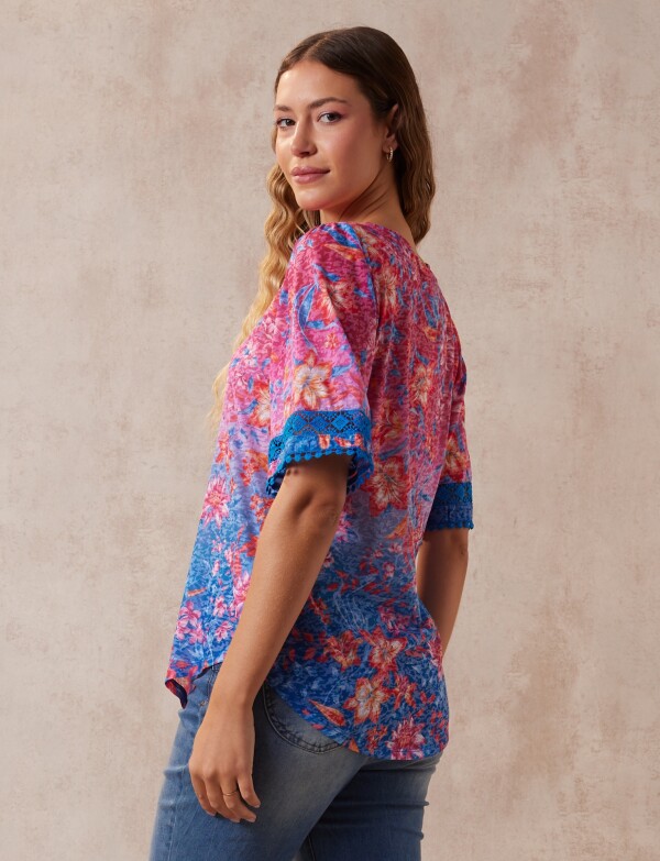 Blusa Printed MULTI/ROSA