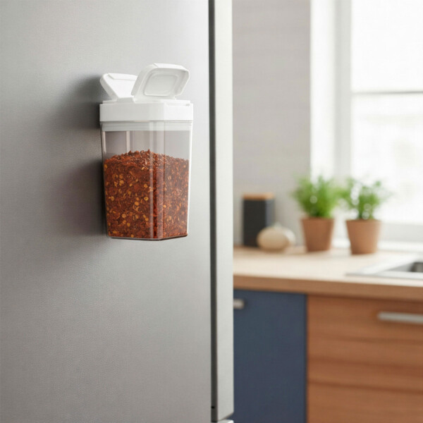 Especiero Salero Pimentero Magnético Frasco Contenedor Blanco M