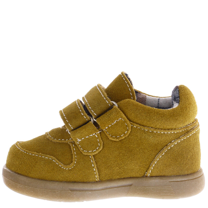 Zapatos de Niño Croco Kids TEO con doble velcro Tan