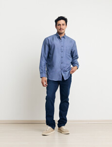 012666 CAMISA HARRINGTON LABEL Azul Osc/bla